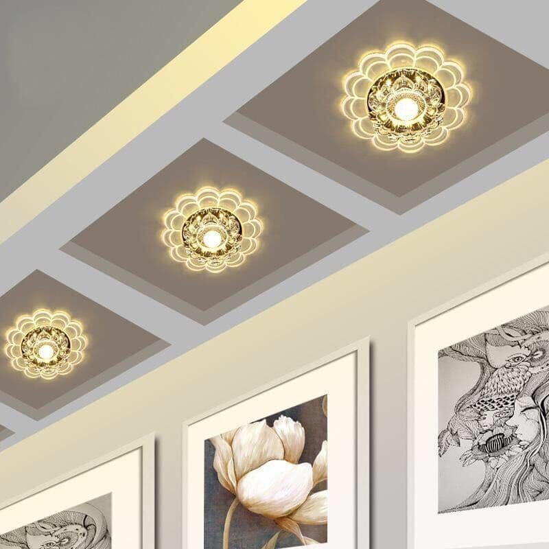 Colorful LED Crystal Corridor Light, Hallway Light, Simple Entryway Light, Ceiling Light for Living Room, Direct Supply
