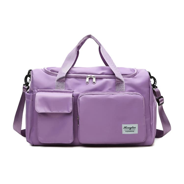 Yoga Bag with Custom Logo Printing, Waterproof Single-Shoulder Crossbody Bag, Separate Compartment with Independent Shoe Compartment, Gym Bag, Sports Fitness Bag