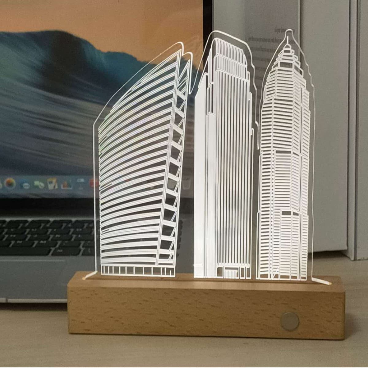 Custom Scenic Cultural Gifts City Landmark Real Estate Ins-style Souvenir Desktop Dimmable LED Bedside Night Light