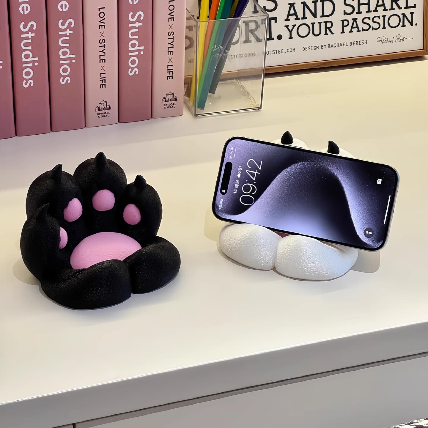 Cross-border popular Cat Claw Phone Stand 3D printed cat claw phone stand desktop creative support stand