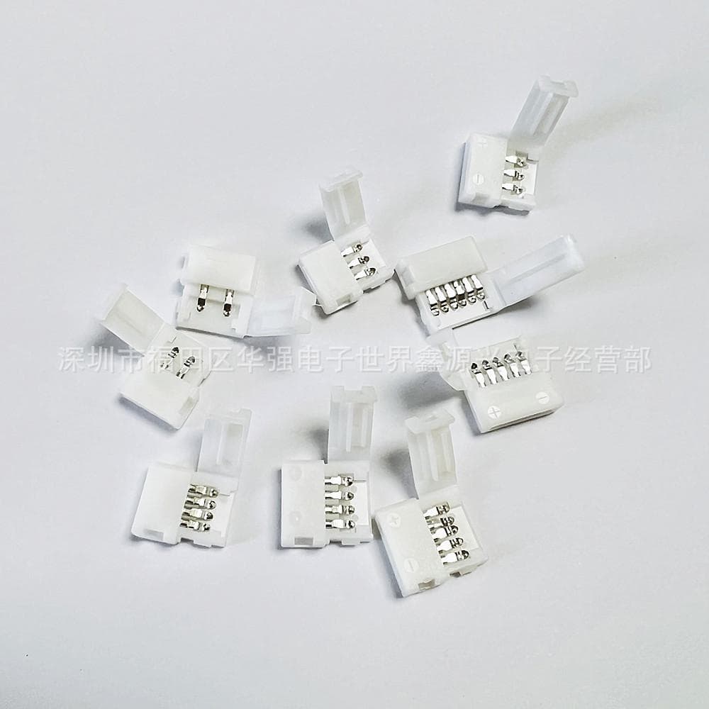 LED Strip Solderless Quick Connector, Bare Board Flexible LED Strip Without Wire Mid-Joint, 8mm 10mm