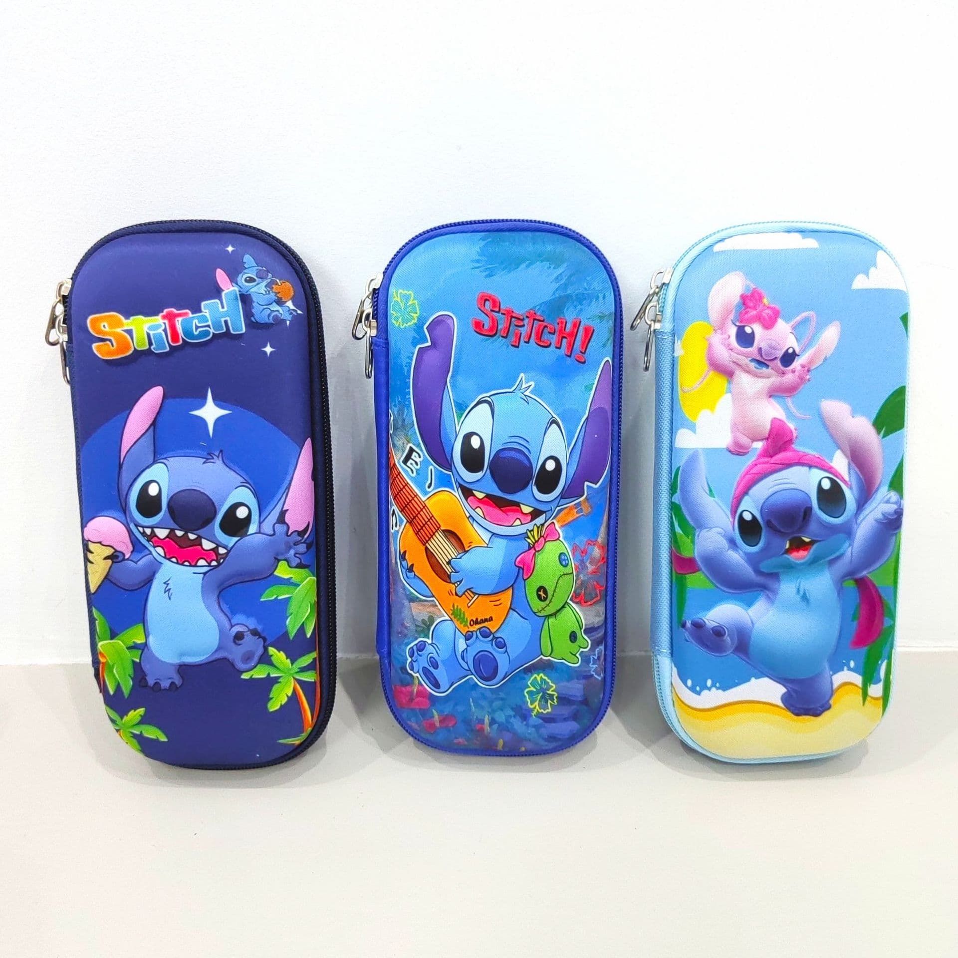 Stitch Kids Pencil Case Cartoon Elementary School Cute 3D Multifunctional Double-Layer Storage Pencil Pouch School Supplies