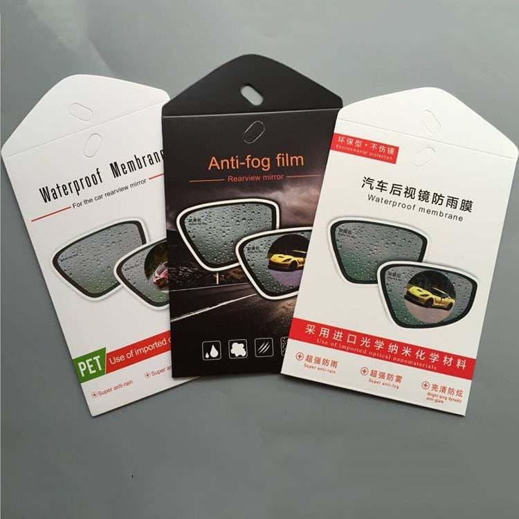 Car Rearview Mirror Rainproof Film Paper Bag Packaging Box Suitable for Various Car Rearview Mirror Anti-Rain Anti-Fog Film Packaging