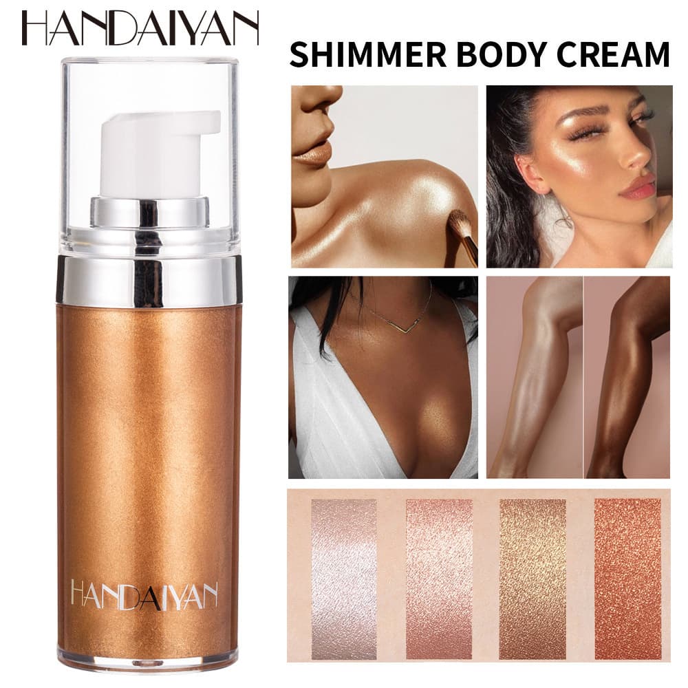 Cross-Border Body Highlighter Liquid Handaiyan Beach Facial Liquid Lotion for Whole Body Brightening and Fine Shimmering Skin Highlighter Oil