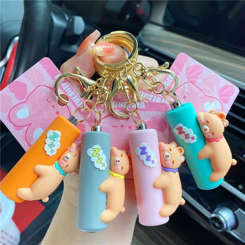 Custom PVC soft keychain, cute creative police doll charm, cartoon PVC soft keychain ornament