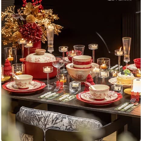 LH11.22 Tableware Set 2025 New Ceramic Bowl Plate Utensil Household Wedding Newlywed New Year Gift for Newlyweds