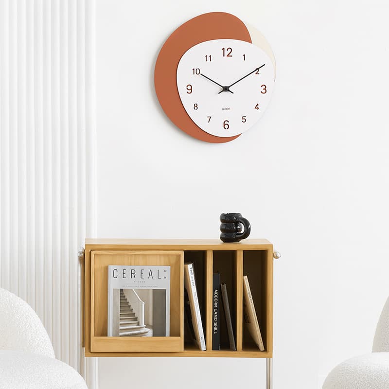 Wozoom House Standard Punch-Free Living Room Clock Home Modern Simple Scandinavian Accessible Luxury Wall Clock Style Wall-Mounted