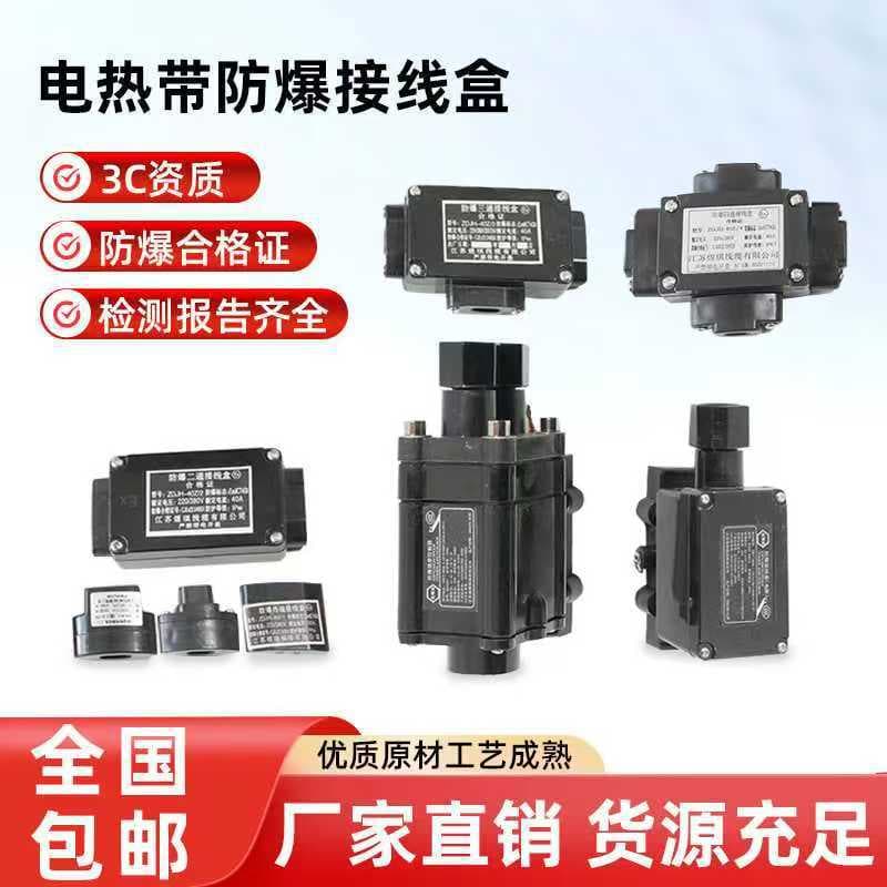 Explosion-Proof Thermostat Electric Heating Tape Power Connection Box, Start End Heating Tape, Tee and Straight End Terminal Box for Electric Heating