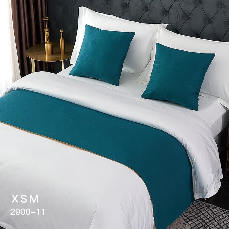 High-end hotel bed flag bedside towel B&B bedding simple modern bedside blanket bed cover solid color