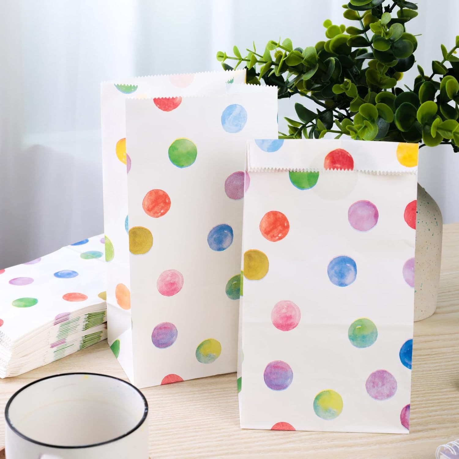 Polka Dot B Model 36 Color Internet Celebrity Gift Cross-Border Packaging Wholesale Food Gift Gift Bag Kraft Paper Bag Square Bottom