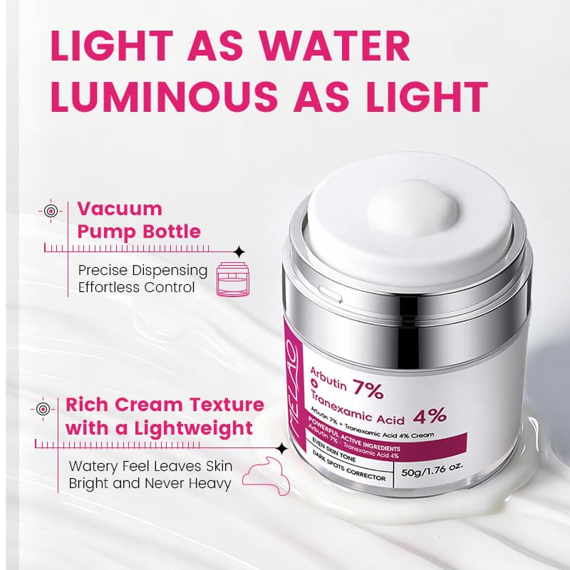 Cross-border arbutin + tranexamic acid facial cream spot repair skin care moisturizing cream tk wholesale brightening and rejuvenating facial water cream