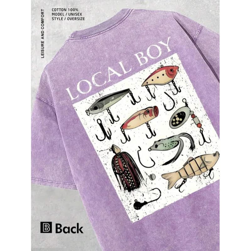 230G Cross-border Exclusive Pure Cotton "L By" Men's Rer i T-Shirt Wih Fihhk i, 230