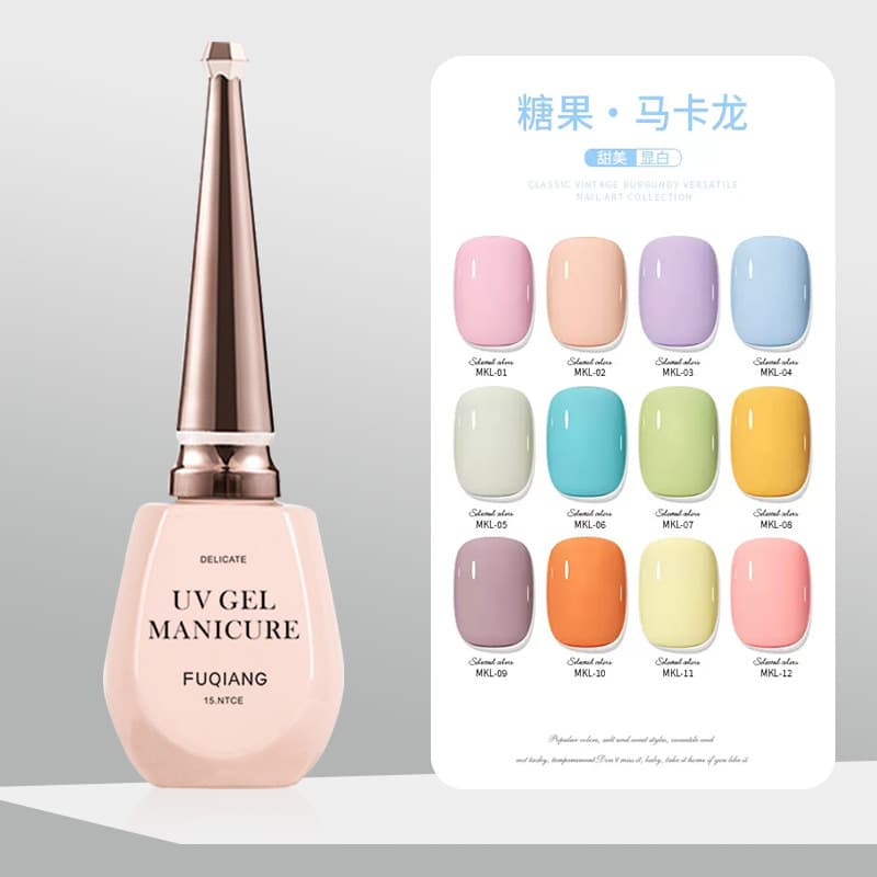 Dopamine Nail Art Macaron Candy Color Nail Gel 2026 New Trend Set for Influencer Nail Salons