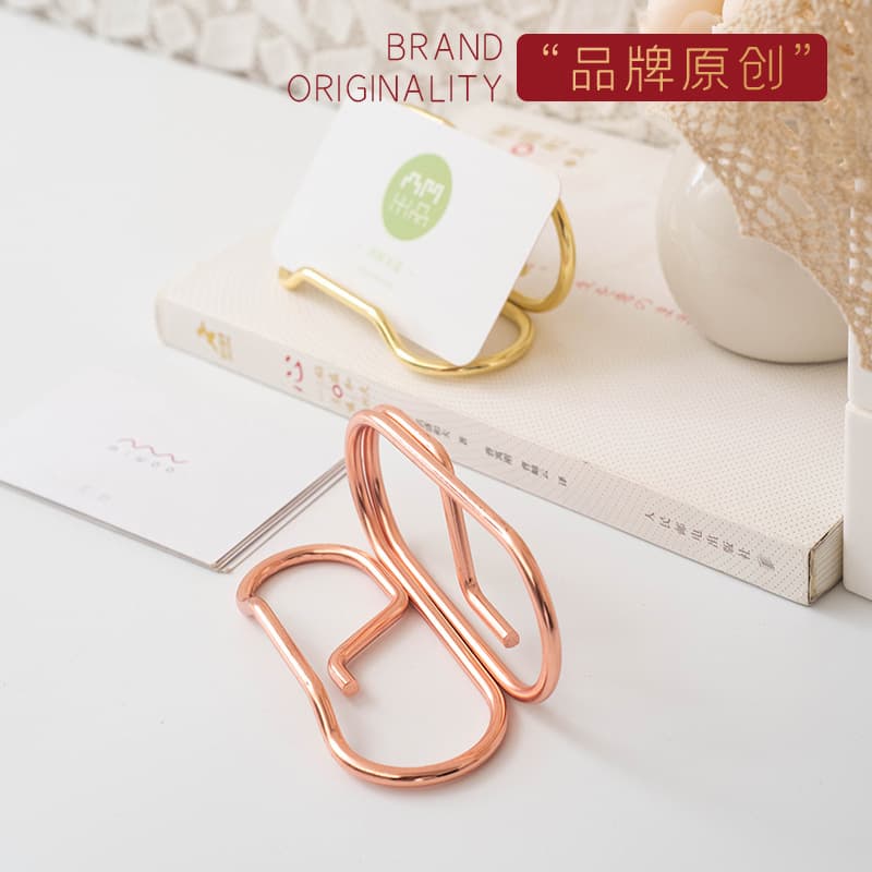 Black Office Desktop Metal Business Card Storage Box, Alloy Rose Gold Gold Minimalist Card Stand, Cross-Border Hot Seller