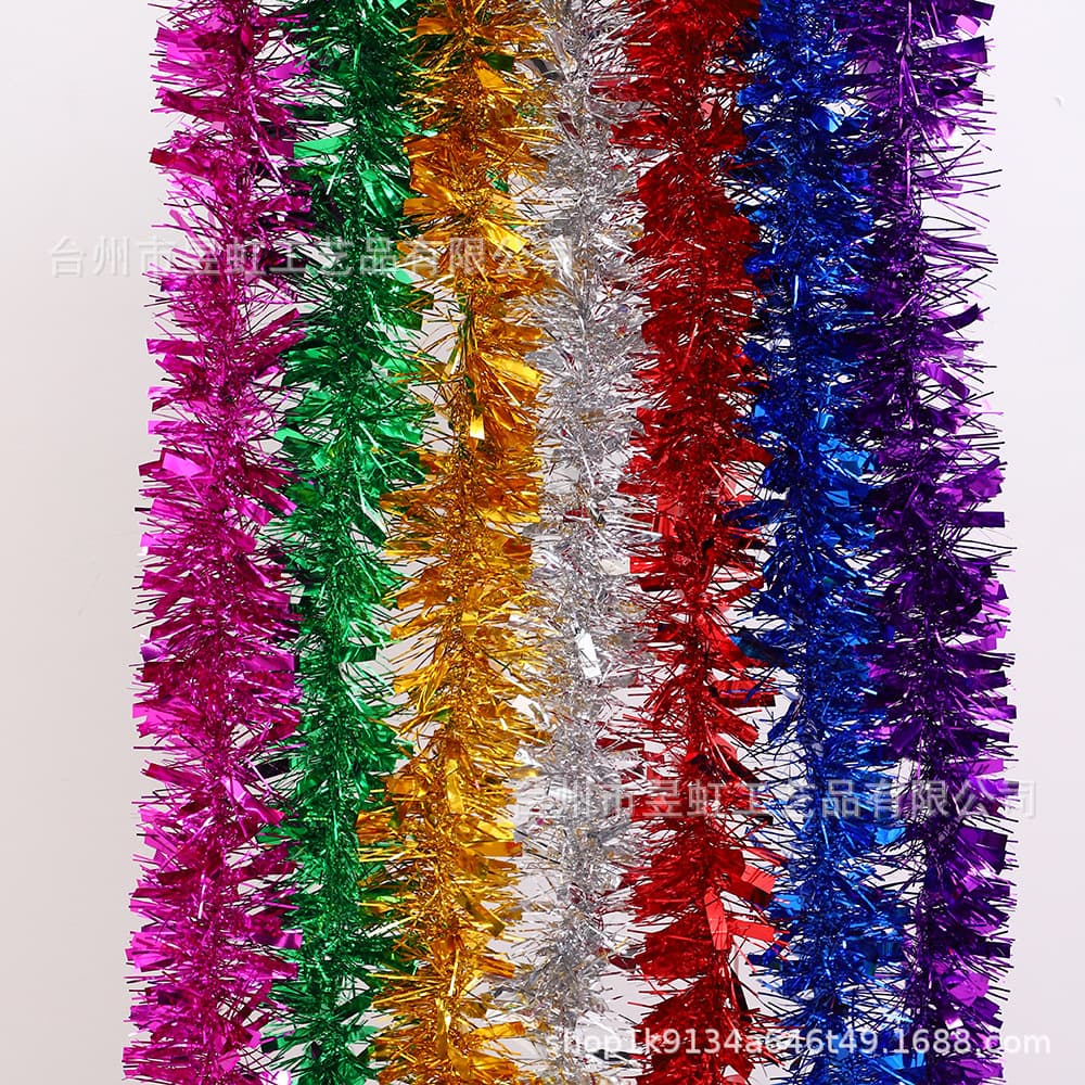 In-stock wholesale streamer colored strips wedding decoration props, holiday kindergarten venue atmosphere setup madder furry strips.