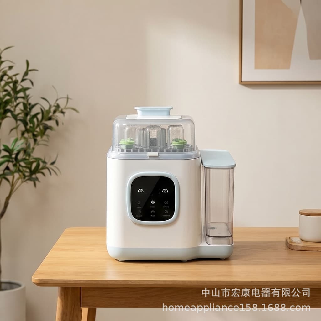 2026 New Automatic Home Baby Bottle Cleaning, Sterilization, Drying, and Storage Integrated Steam Sterilizer, No Installation Required