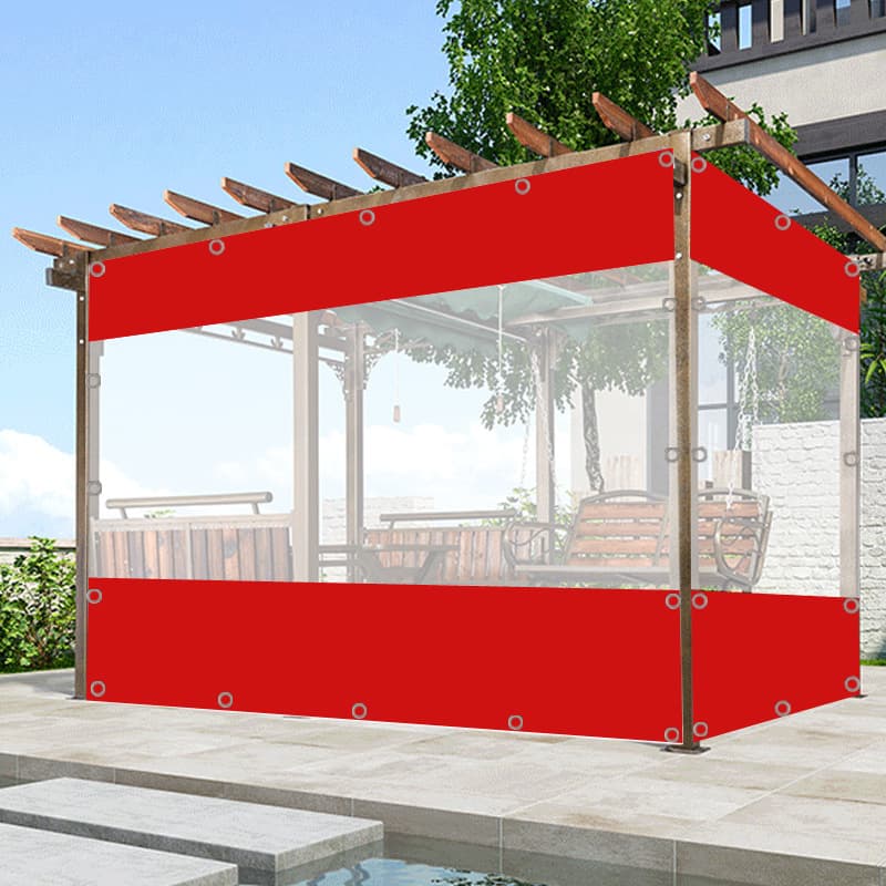 Custom-made outdoor tarpaulin, transparent tarpaulin, spliced PVC waterproof fabric, Amazon factory direct shipping, fencing tarpaulin.