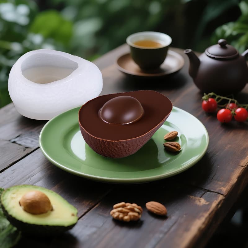 Sanxin Simulated Avocado Mangosteen Mousse Cake Silicone Mold DIY French Dessert Jelly Ice Cream Mold