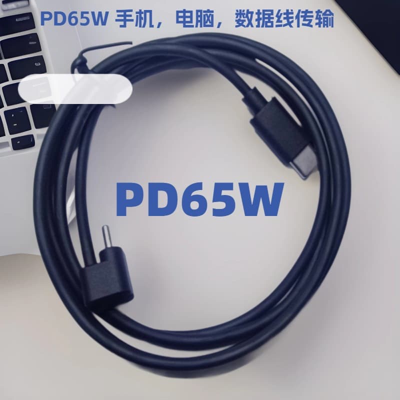 Factory Custom 65W Super Fast Charging Cable Dual Type-C Data Cable Phone 100W Laptop Charging Cable