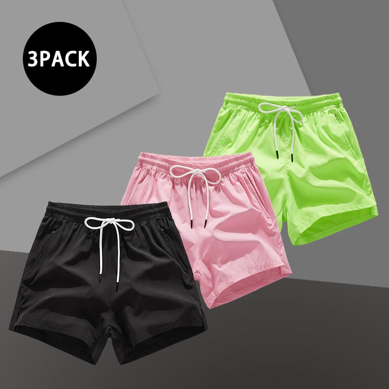 Cross-border Supply Polyester Elastic Waistband Five-Pocket Cargo Shorts Outdoor Casual Shorts Fast Shipping