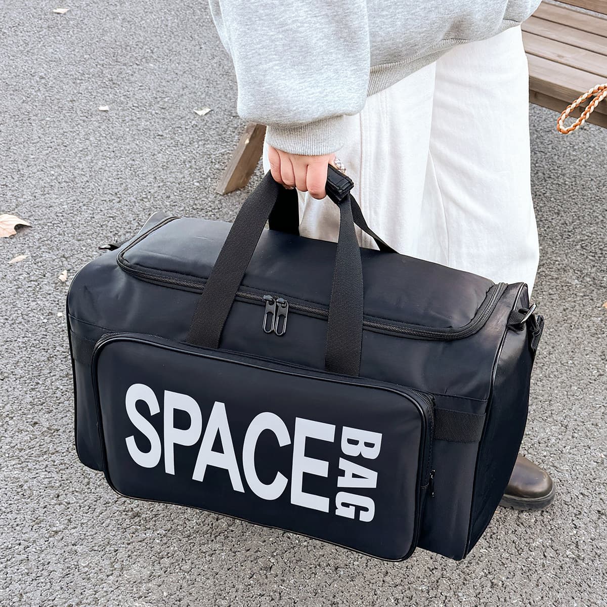Korean Style Fashion Extra Large Capacity Multi-Compartment Storage Bag Sneakers Soccer Ball Versatile Foldable Travel Bag Lightweight Men