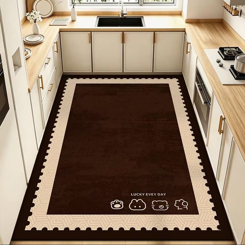 pvc kitchen floor mat non-slip, oil-proof, wipeable, washable, waterproof door mat, entrance balcony, entrance foot mat, leather carpet