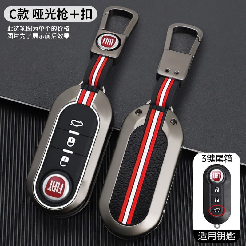 Key Case for Fiat 500, FIAT Bravo, Iveco, 500L, 500X Car Key Cover Buckle Shell