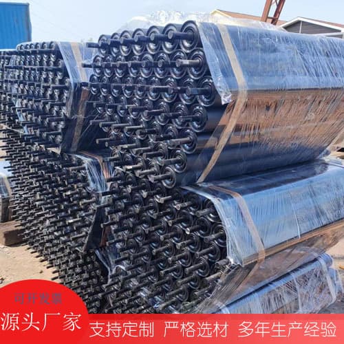 Conveyor Roller Mining Triple Roller Flat Bottom Roller Wear-Resistant Grooved Thickened Roller