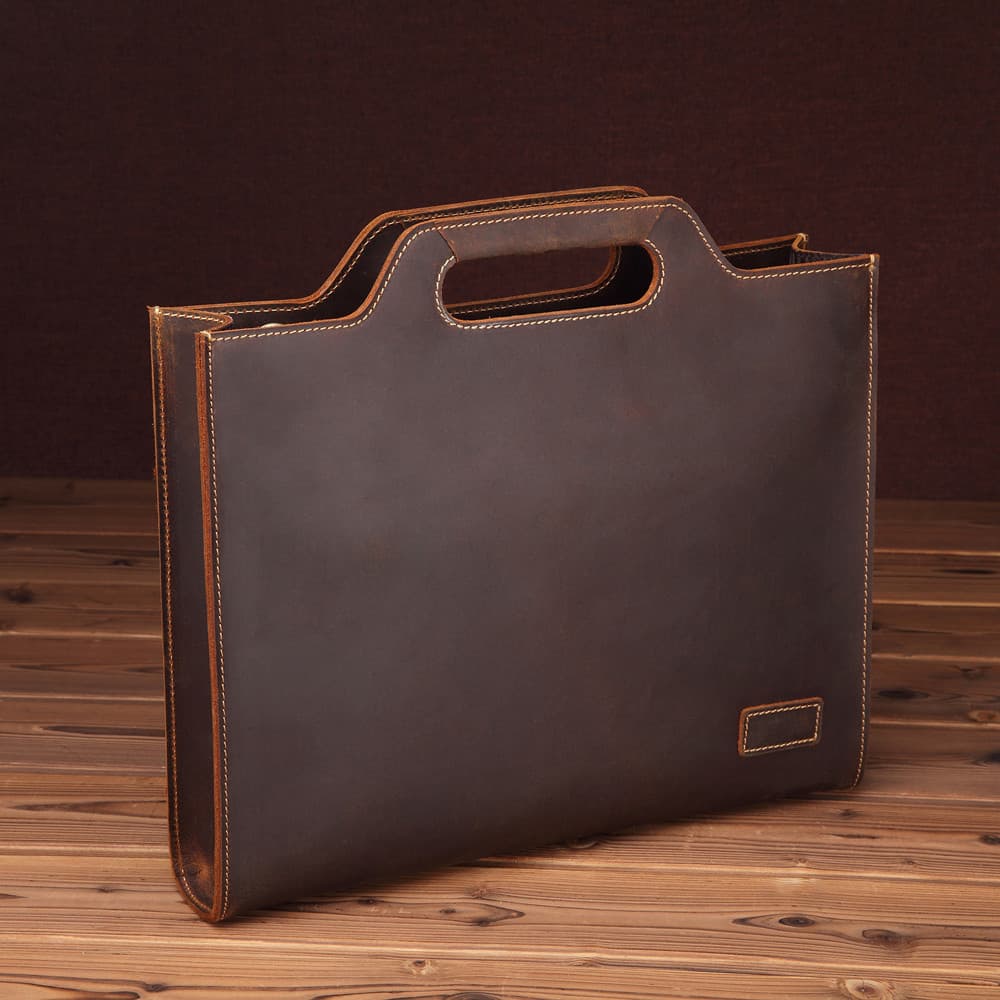 Cross-border Trade Crazy Horse Leather Vintage Men's Bag Genuine Leather Single Shoulder Crossbody Men's Handbag Top Layer Cowhide Business Briefcase
