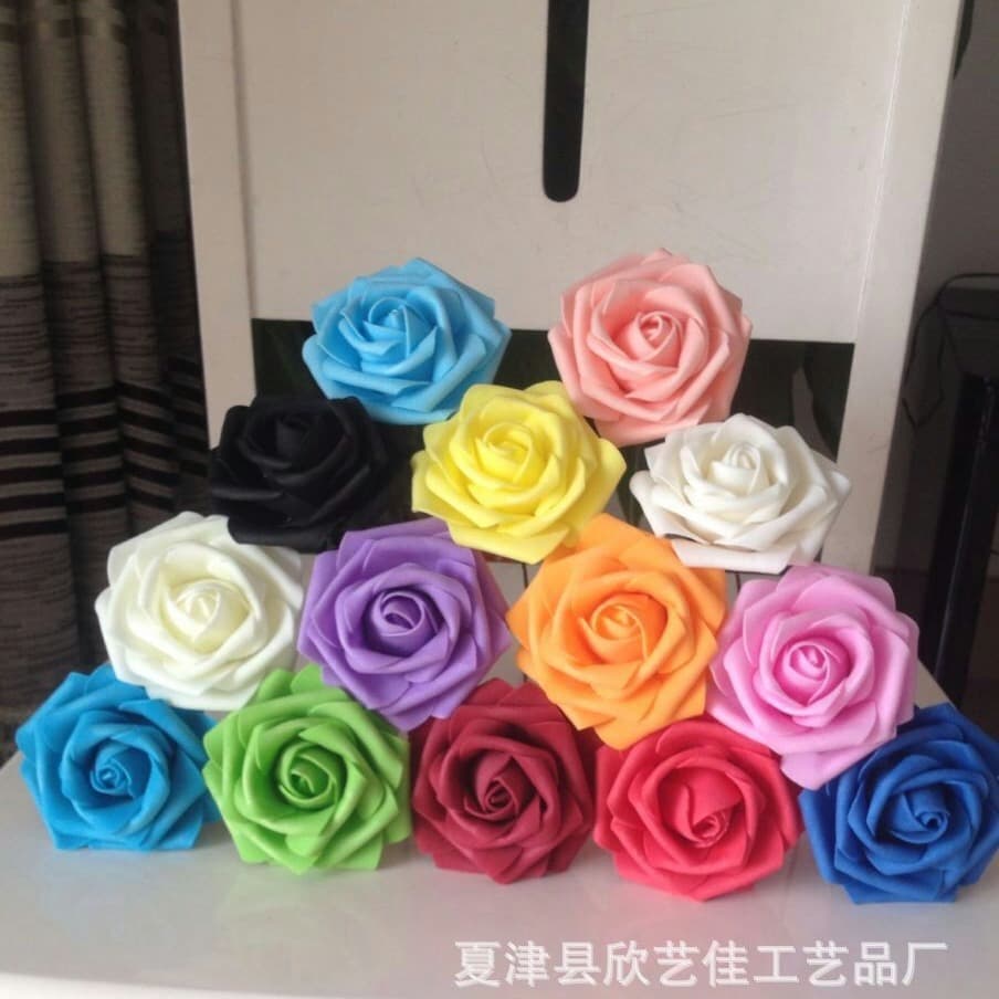 Direct from Manufacturer: 8CM Artificial Rose Heads in PE Foam for Wedding Arches and Bridal Bouquet Materials