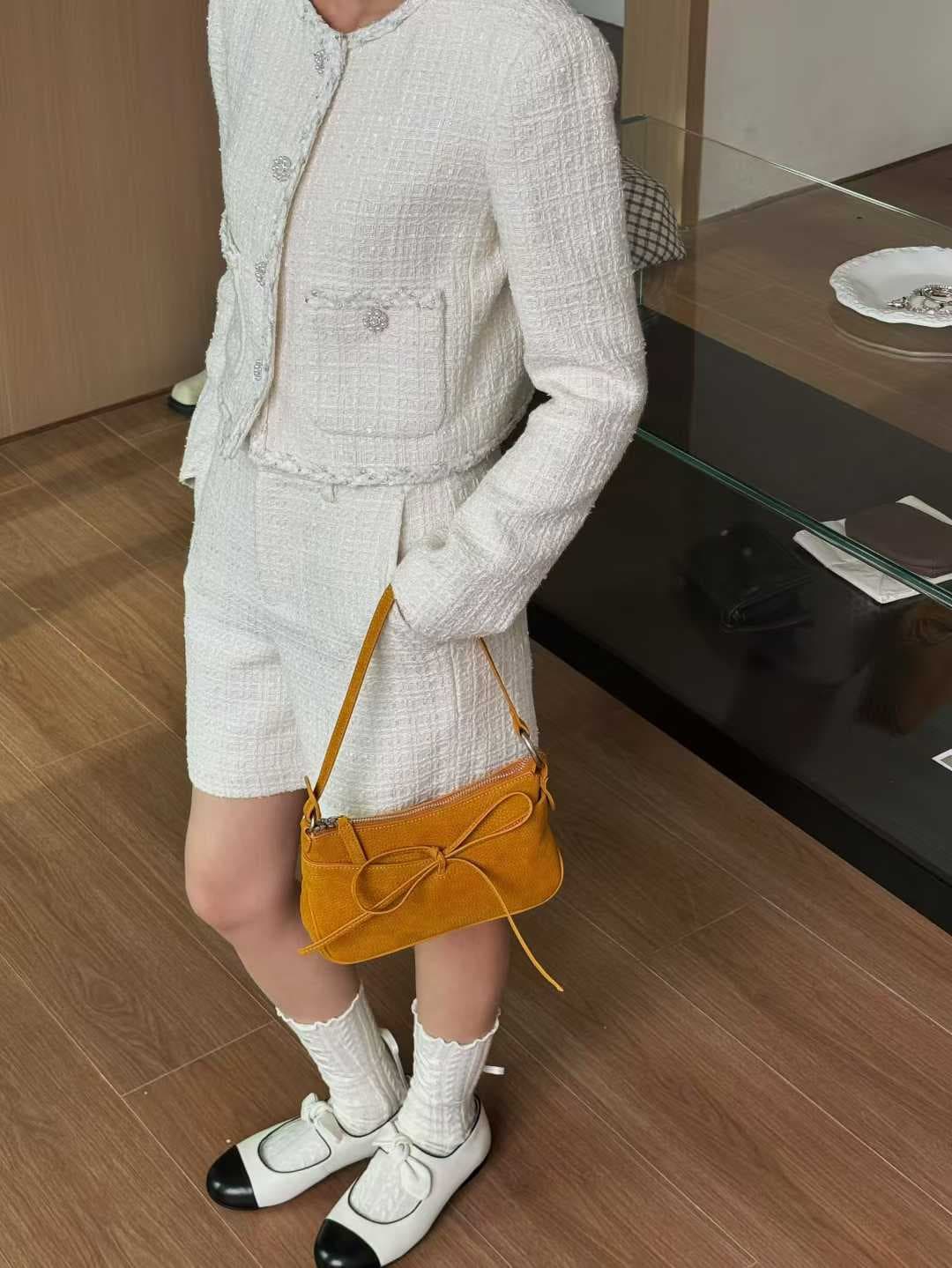Premium Bow Knot Top-Layer Cowhide Underarm Bag New Leopard Horsehair Genuine Leather Exquisite Handheld Crossbody Small Square Bag
