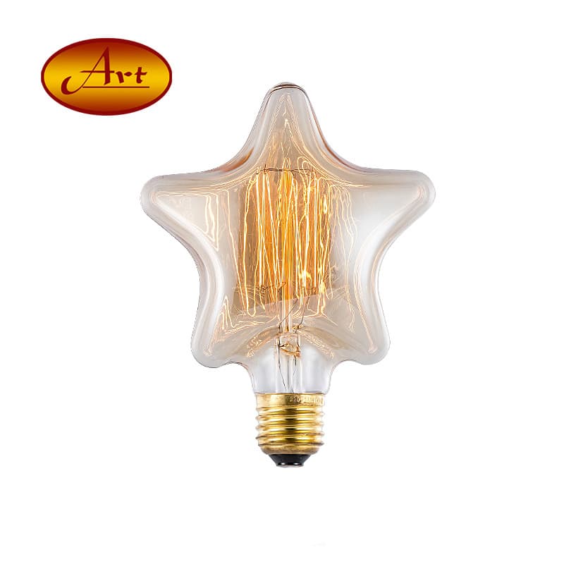 [Star-shaped Straight Filament] Edison Vintage Dimmable Bulb, Christmas Holiday Party Atmosphere Decoration Bulb