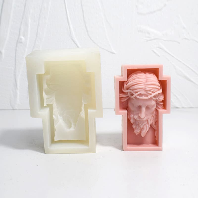 Caifu Character Aromatherapy Candle Silicone Mold DIY Human Face Head Plaster Resin Figurine Epoxy Casting