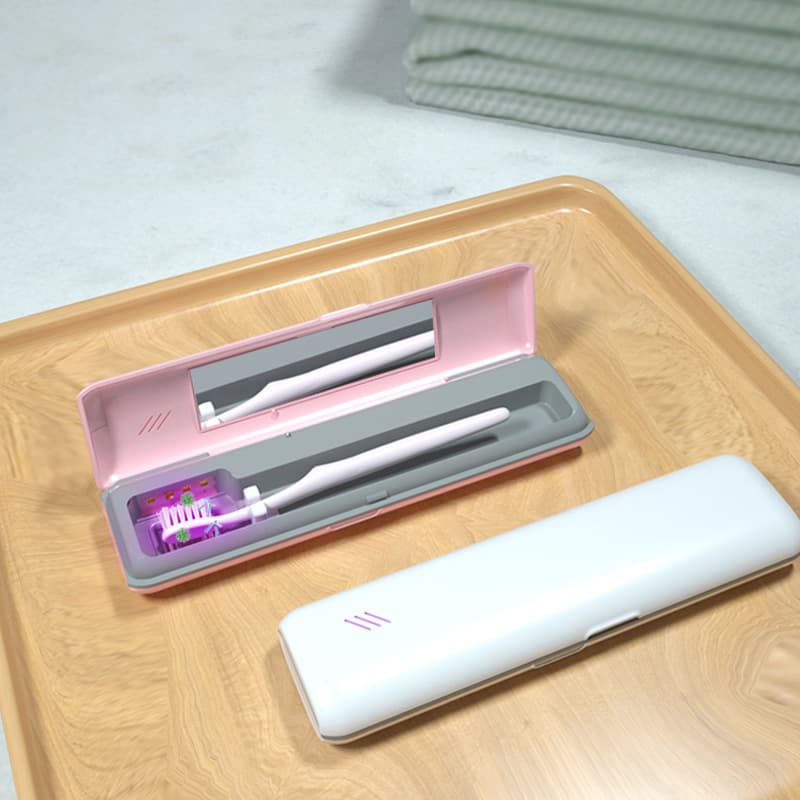 New UVC UV Toothbrush Sanitizer Box, Mini Single Storage Case, Portable Toothbrush Disinfectant