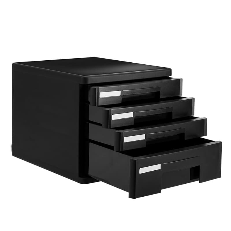 Deli 9772 File Cabinet Storage Box, Large Capacity Document Holder, Desktop File Organizer