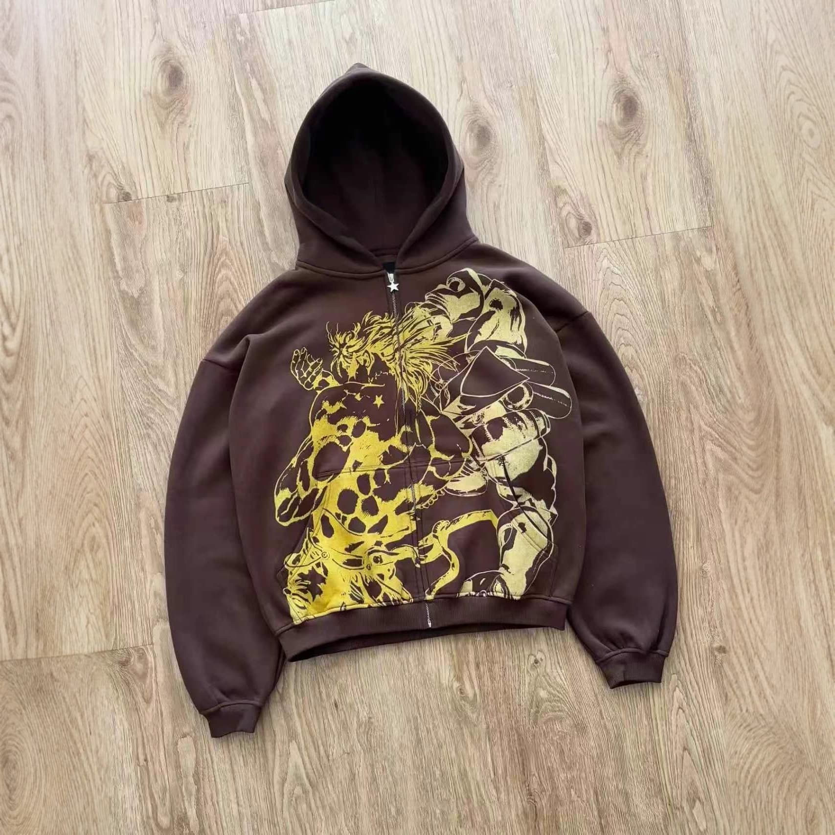 Cross-border European and American Casual Hooded Unisex Printed Hoodie Jacket