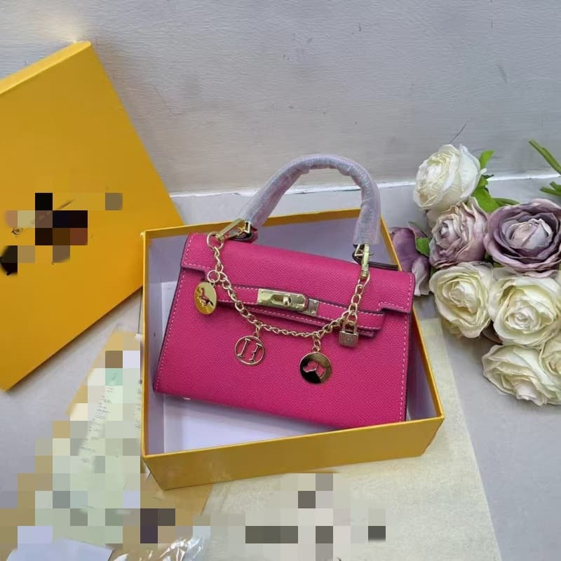 H-style Kelly Bag European and American Lock Chain Women's Bag Celebrity Same Style Birkin Single Shoulder Crossbody Bag Factory Direct Crossbody