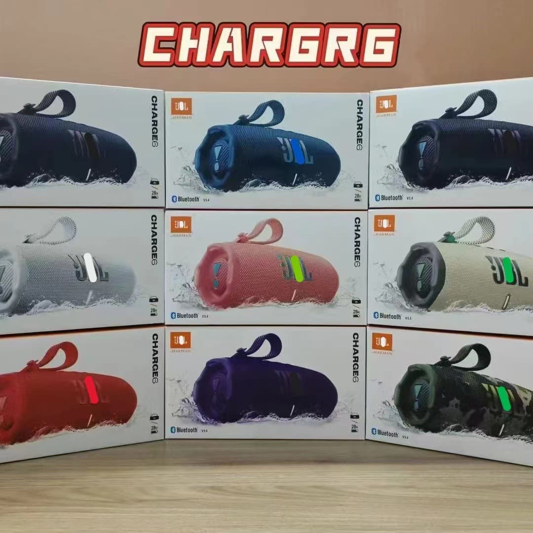 Cross-Border Hot-Selling Product Charge6, Wireless Bluetooth Speaker with Steel Stamping and Branding, Shockwave 6, Popular Foreign Trade Bestseller