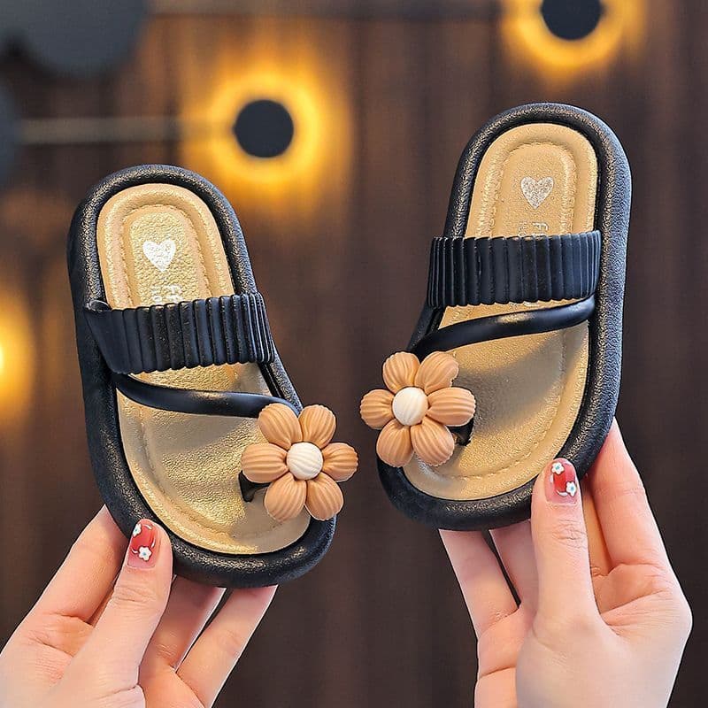 Children's Slippers Summer New Chinese Style Kindergarten Princess Lightweight Home Use One-Piece Casual