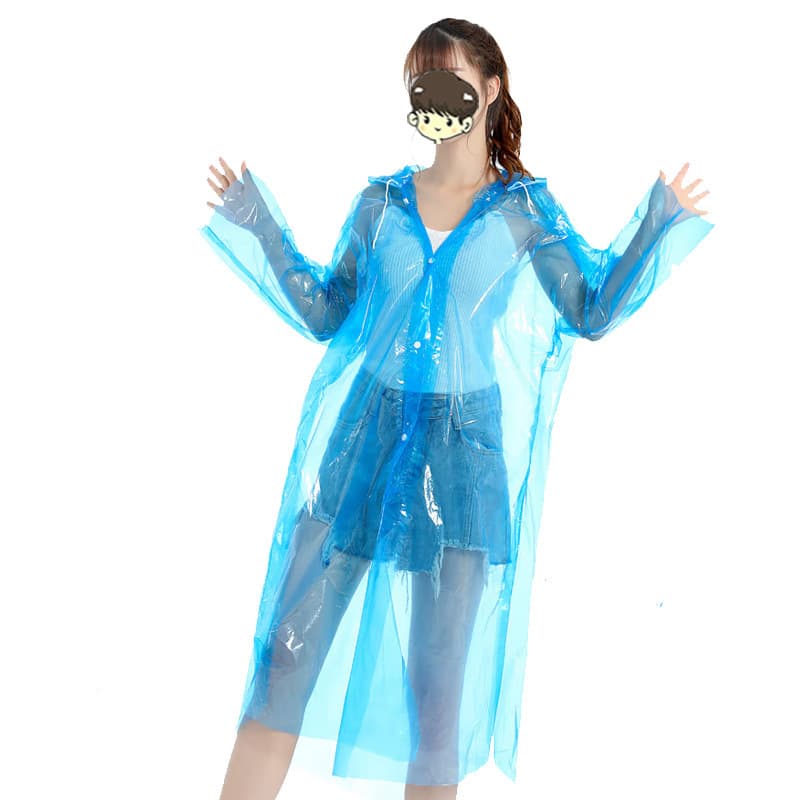 Disposable Raincoat Thickened Factory Direct Sales Student Scenic Spot Rafting Outdoor Portable Card Rain Poncho Transparent Wholesale