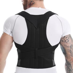 Wide Waist Adjustable Back Posture Corrector Anti-Hunchback Sitting Posture Correction Belt Shoulder Body Support Belt