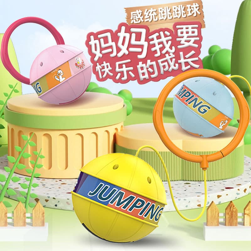 Children's jumping ball bounce ball balance sense training sports luminous anklet kick ball outdoor boys and girls toys