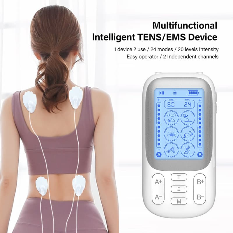 Amazon New 24-Mode TENS Therapy Device, EMS Acupuncture Massager, Built-in Lithium Battery Massager