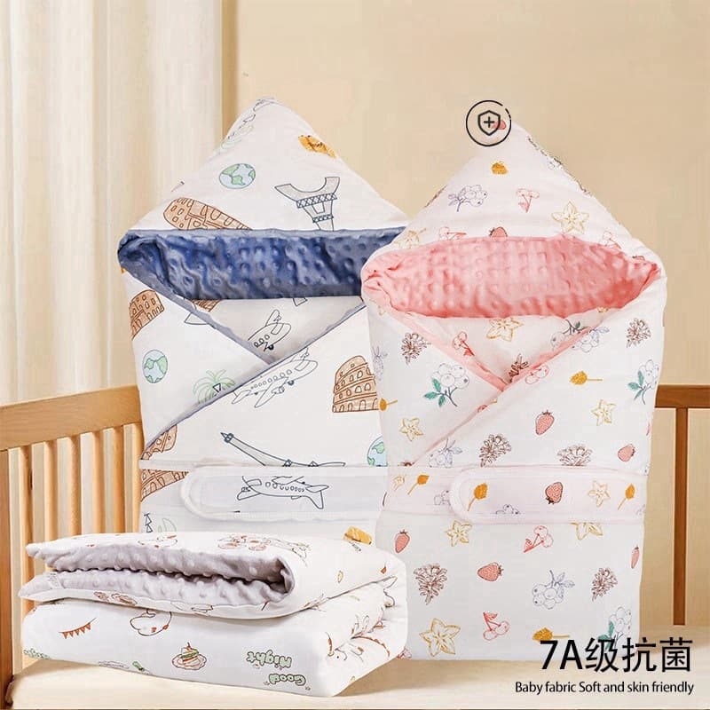 Newborn Baby Swaddle Blanket Pure Cotton Winter Thick Detachable Liner Baby Swaddle Wrap Hospital Delivery Room Blanket