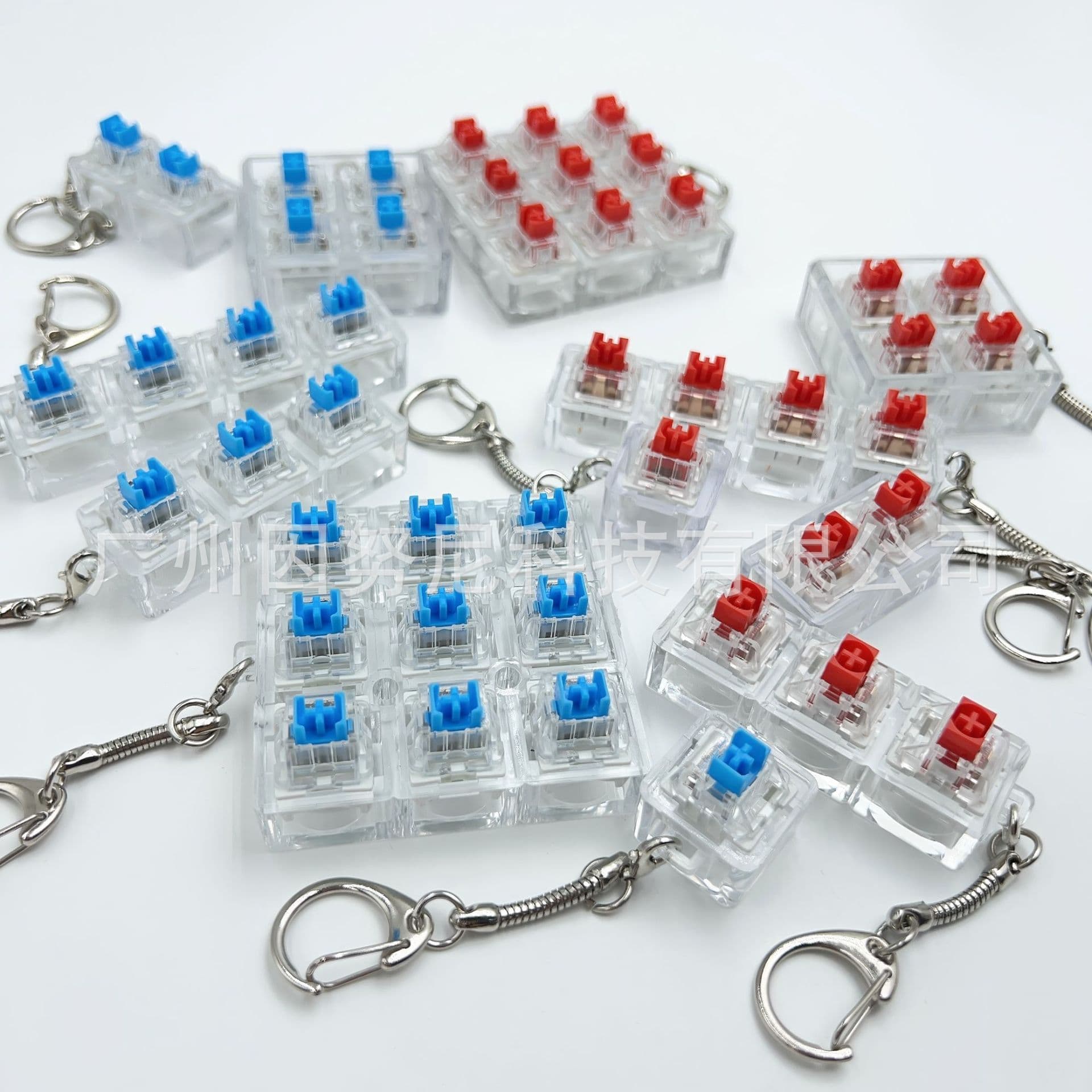 One-Key Two-Key Three-Key Four-Key Nine-Key Fidget Toy Keychain Pendant Mechanical Keyboard Switch Tester Base
