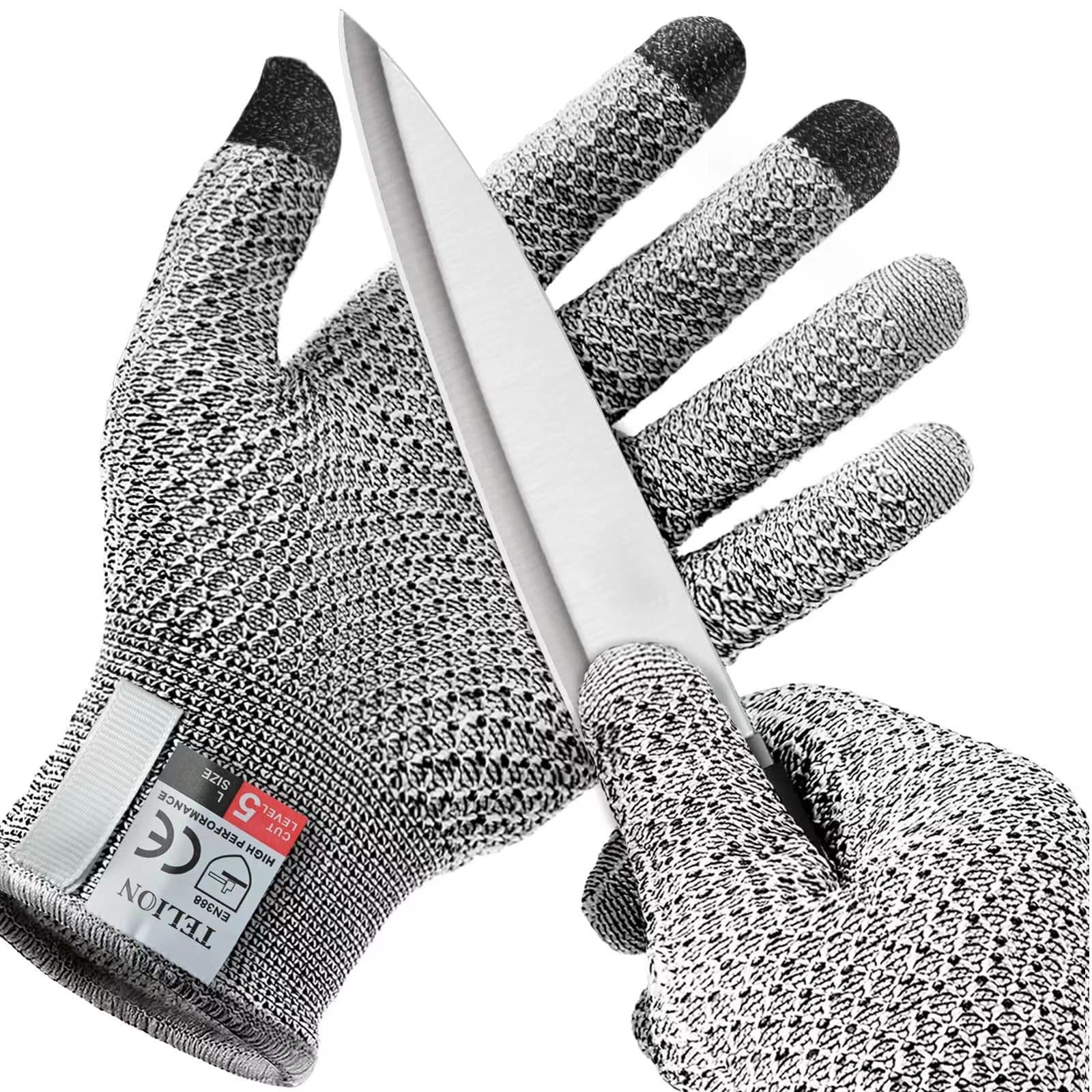 Level 5 anti-cut touch screen anti-cut gloves pineapple pattern glass kitchen food-grade anti-cut gloves for slaughtering and killing fish