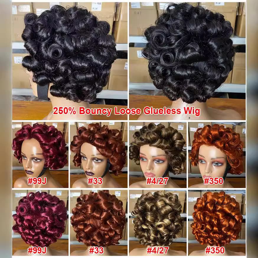 Full Mechanism 250% Bouncy Loose Clueless Wig 100% Human Hair Explosion In Stock