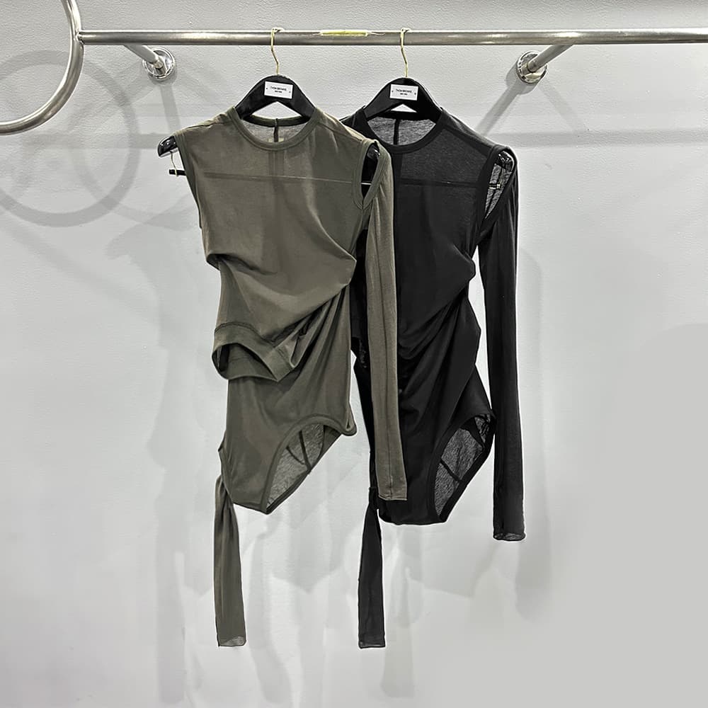 Subhuman Women's Knitwear Spring Summer 2024 New Style Multi-Sleeve Opening Double Layer Stick-On Long Sleeve T-Shirt
