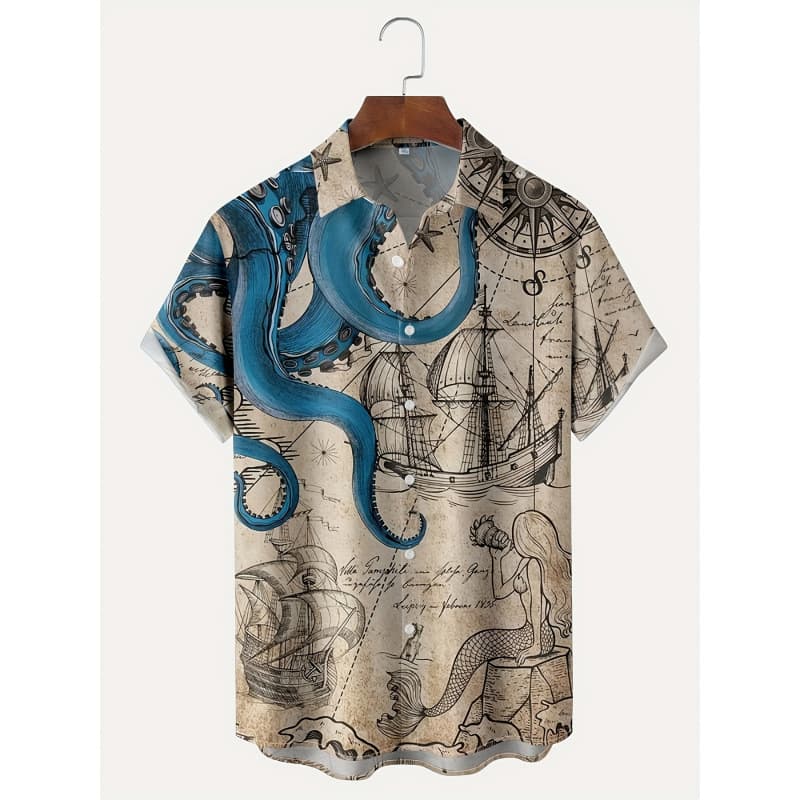 O 63894 Mens short sleeve shirt Men's short sleeve shirt cross-border AliExpress Asia