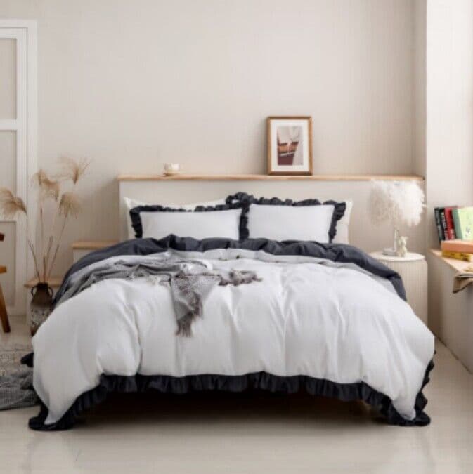 Cross-border Amazon skin-friendly comfortable minimalist legend bedding three-piece set single duvet cover two pillowcases